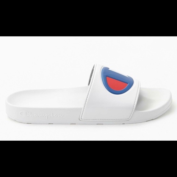 Adult Champion White IPO Slide Sandals - Picture 6 of 7